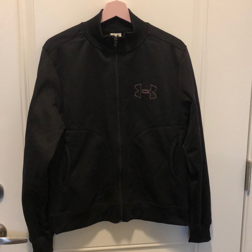 Under Armour full zipup warm jacket with pink logo